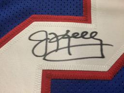 Autographed/Signed Jim Kelly Buffalo Blue Football Jersey JSA COA