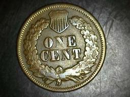 1870 Indian Head Cent   Reverse 1969  VF