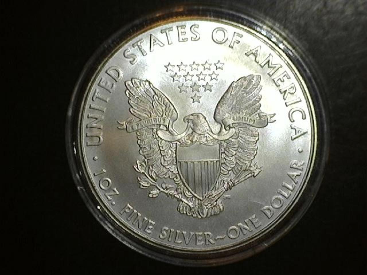 2010 1 oz. Painted Silver American Eagle BU Bald Eagle