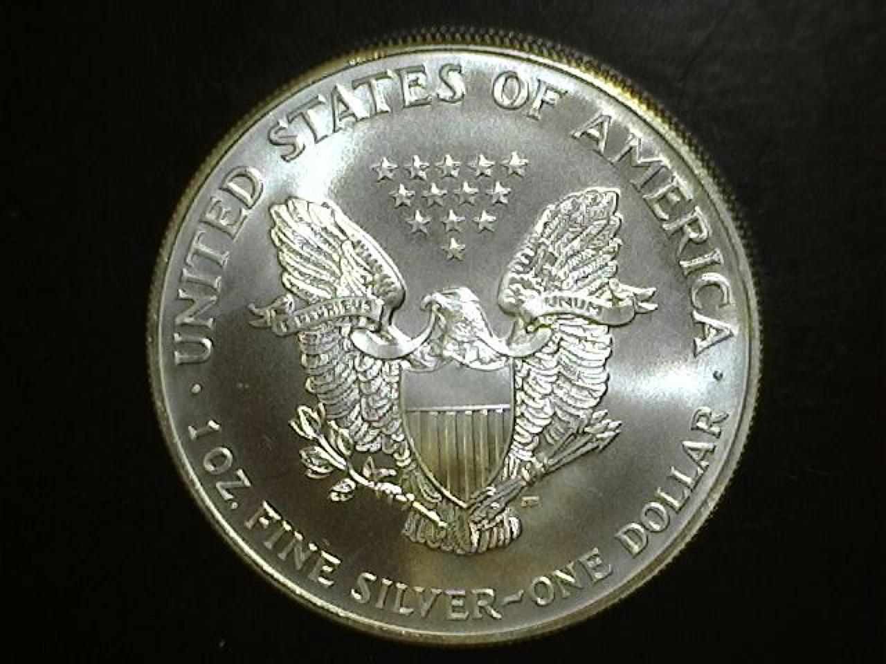 2000 1 oz.  Painted Silver American Eagle BU