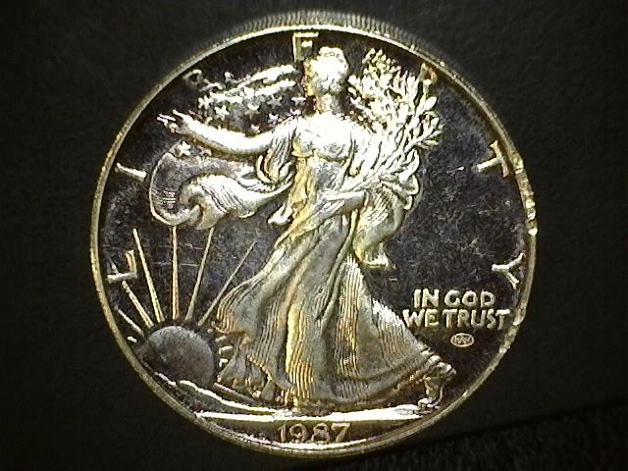 1987 2 oz. Silver American Eagle Round