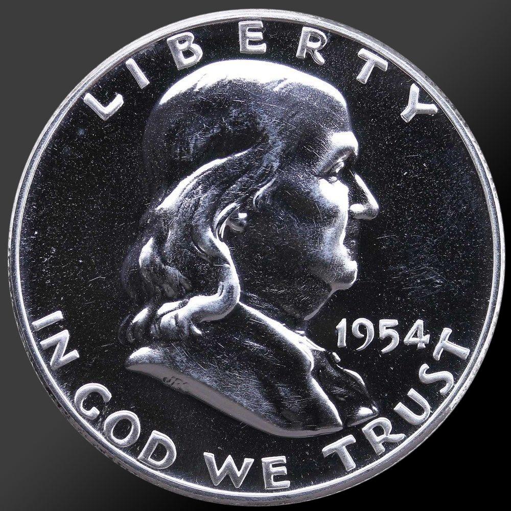 1954 Franklin Half Dollar Gem Proof Coin 90% Silver!