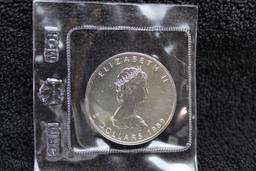 1989 $5 1 oz. Silver Canadian Maple Leaf BU RCM Sealed