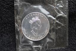 1999-2000 $5 1 oz. Silver Canadian Maple Leaf Privi Mark BU RCM Sealed