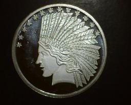 1 oz. Silver Indian Chief Round BU