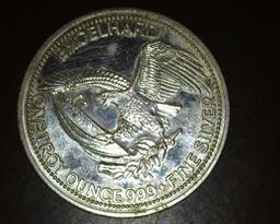 1986 The American Prospector 1 oz. Silver Round Engelhard