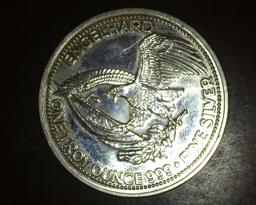 1986 The American Prospector 1 oz. Silver Round Engelhard