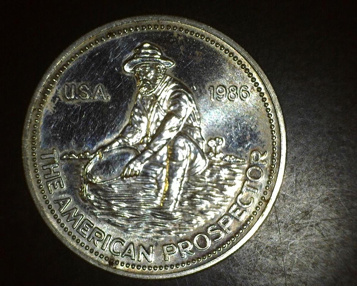 1986 The American Prospector 1 oz. Silver Round Engelhard