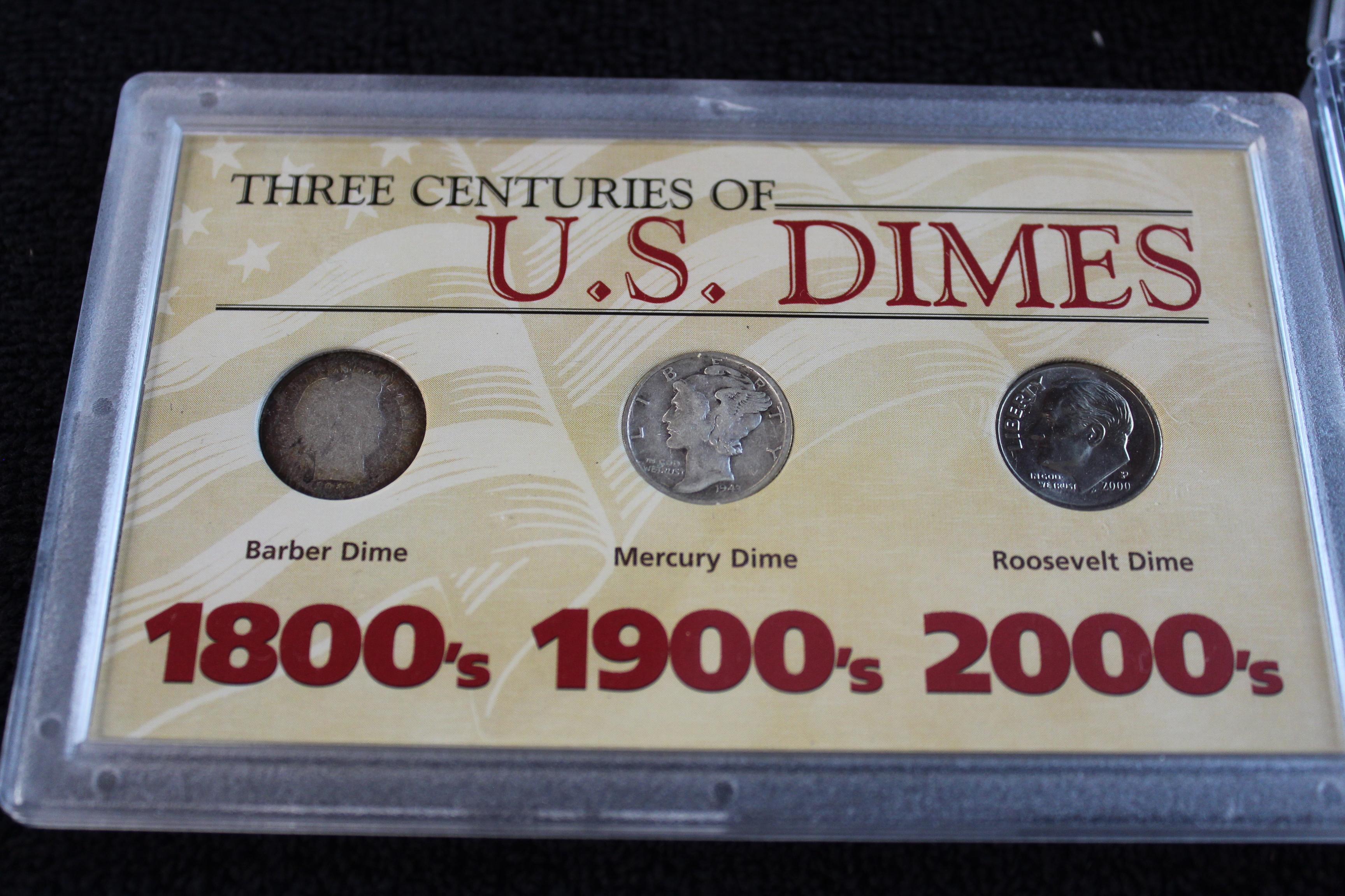 Lot of 4 Collections-Franklin-Kennedy-Barber-Mercury-Cents