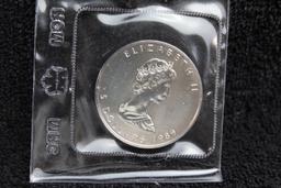 1989 $5 Canada 1 oz Silver RCM BU