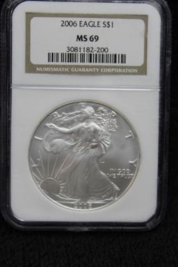 2006 1 oz. American Silver Eagle MS69 NGC