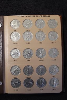 Complete Dansco Album 1941-1947 Walking Liberty Halves