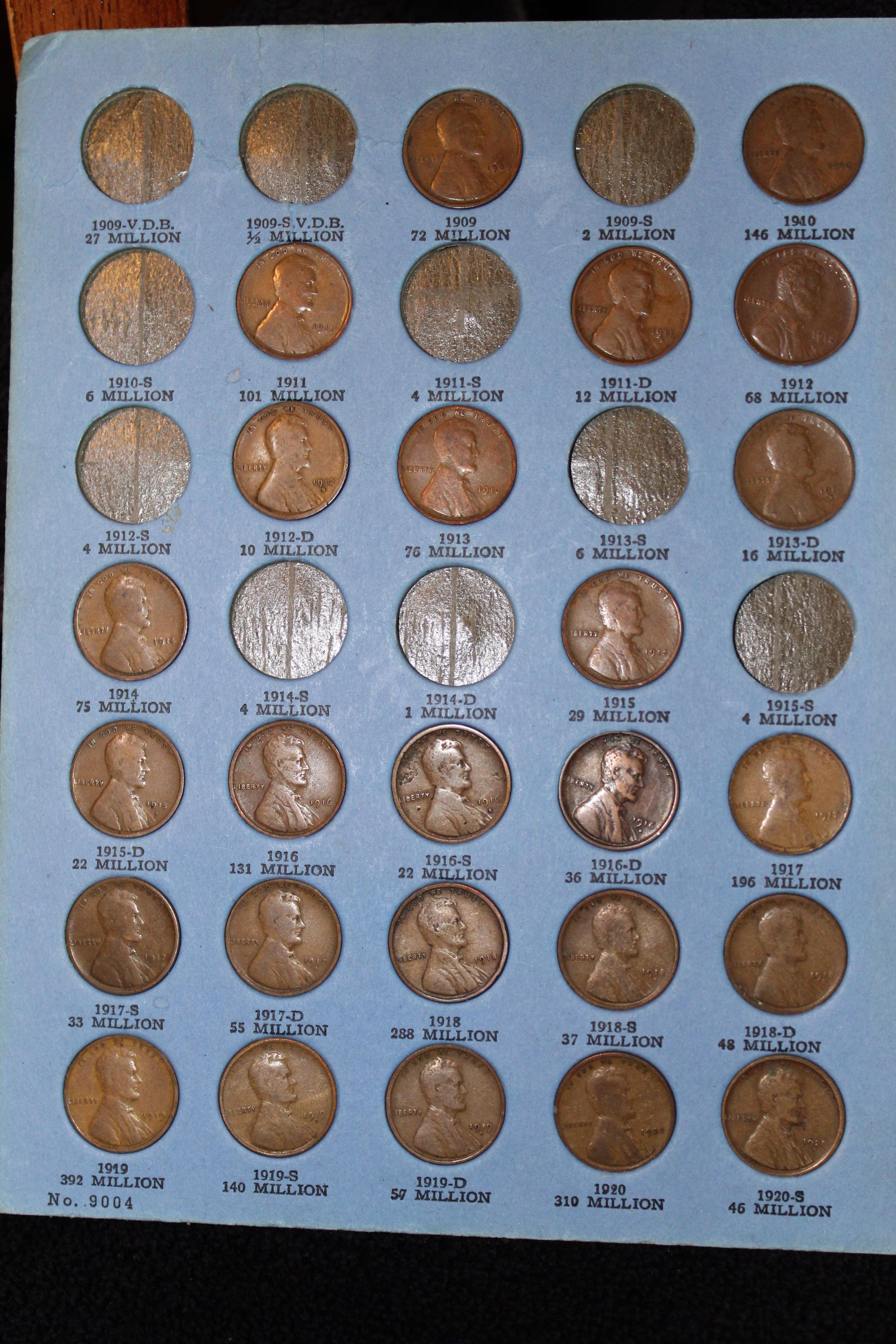 3 Whitman Books of 208 Lincoln Cents Circ-BU 1909-1975 All properly slotted