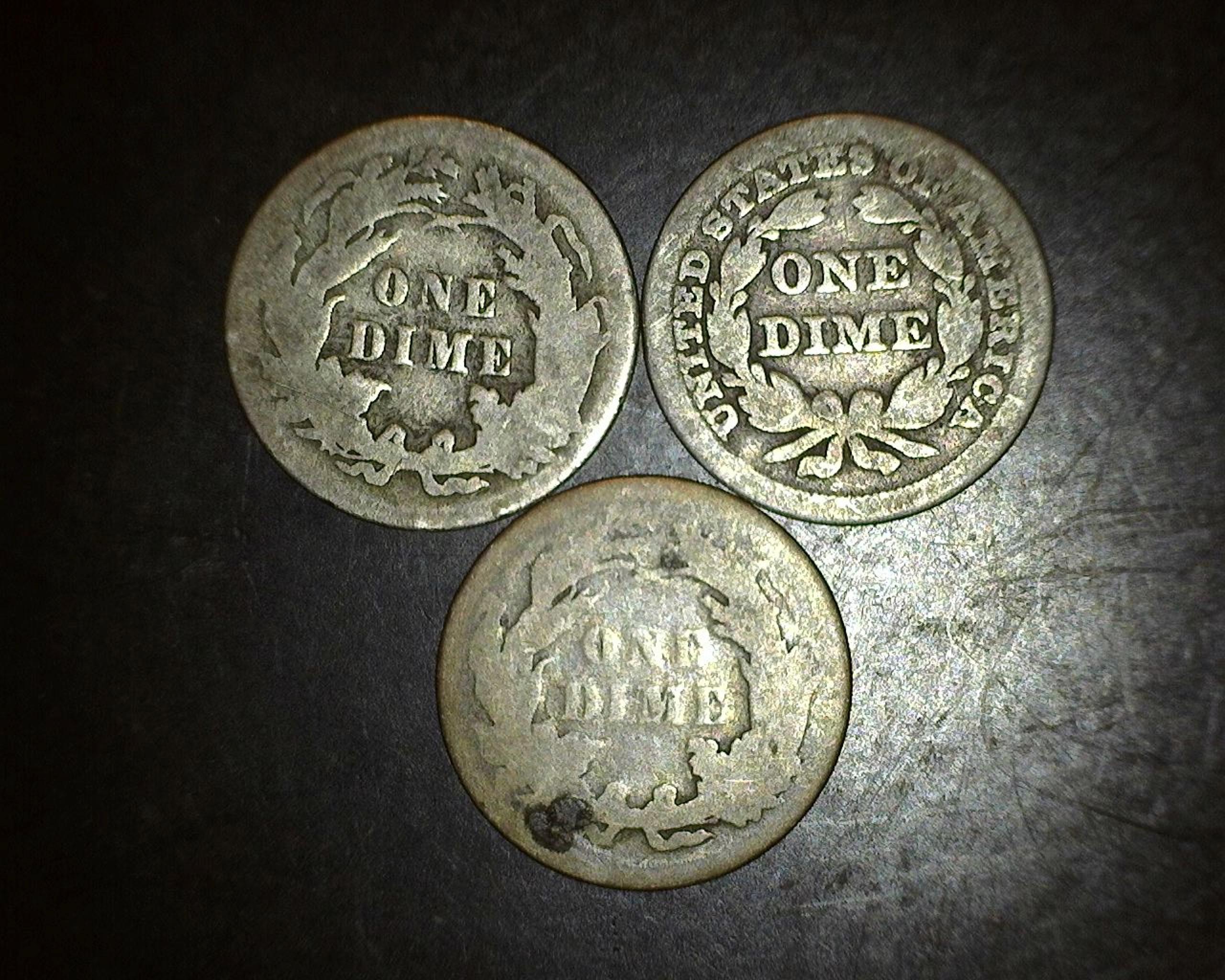 1849-1887-1891 Seated Liberty Dimes