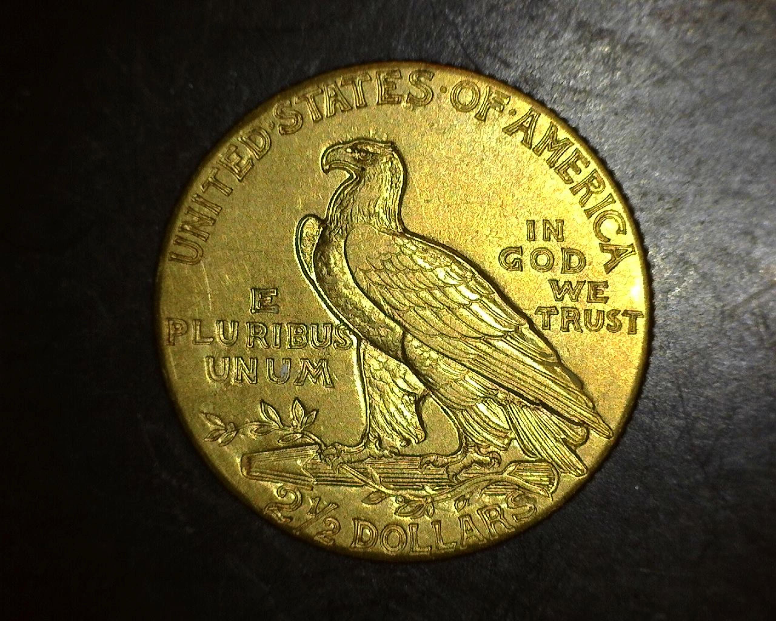 1909 $2 1/2 Gold Indian EF