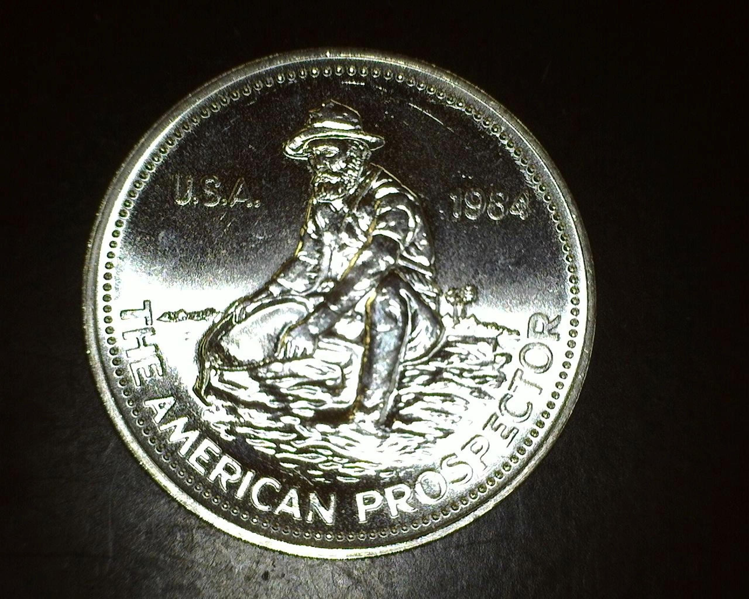 1984 The American Prospector 1 oz. Silver Round Engelhard