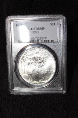 1995 1 oz. American Silver Eagle MS 69 PCGS