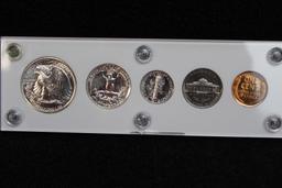 1941 Proof Set - Walking Liberty Half - Washington Quarter- Mercury Dime-Jefferson 5c-Lincoln 1c