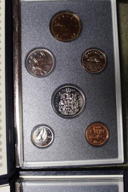 1987-1989-1990 Canada Specimen Sets Royal Canadian Mint OGP