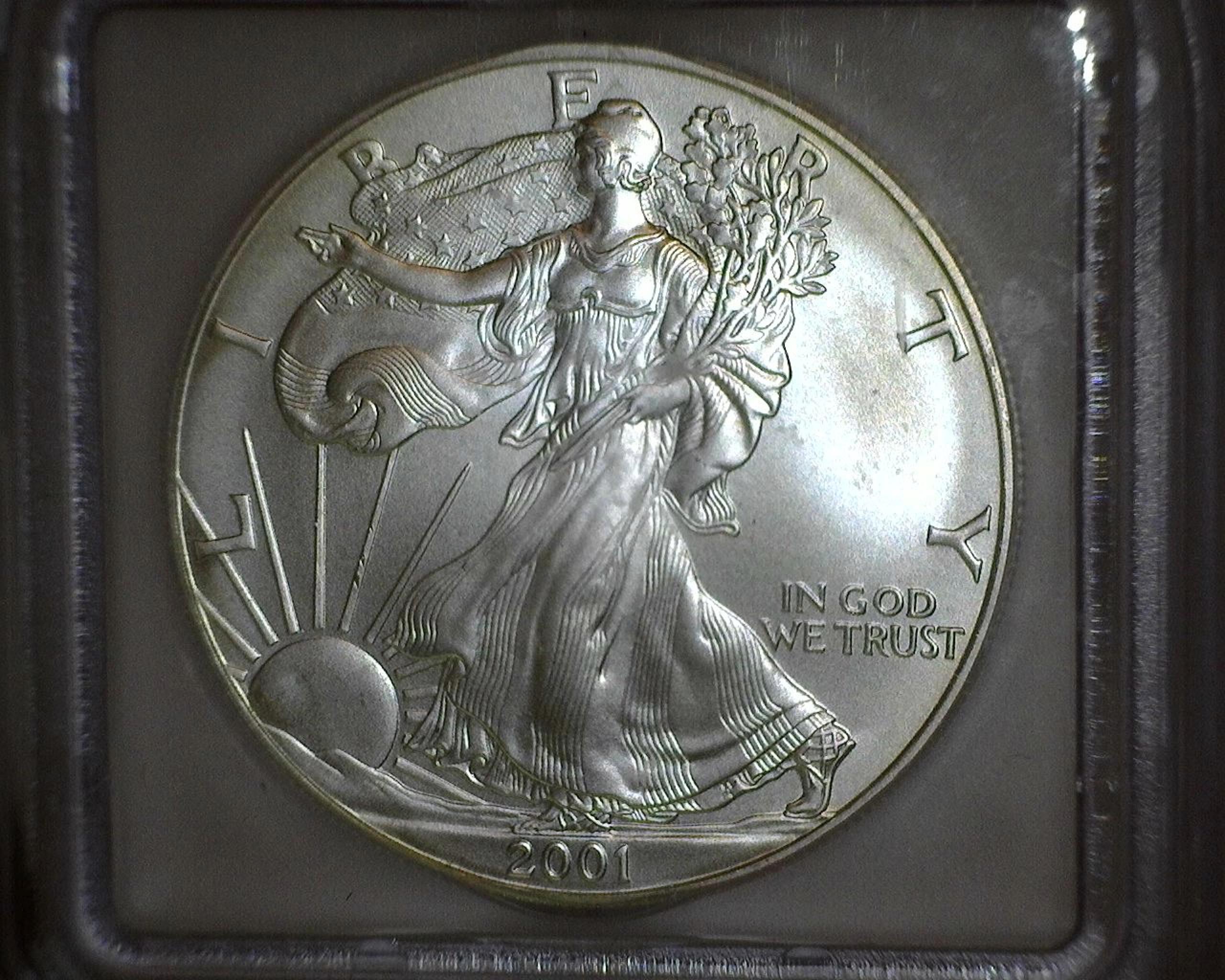 2001 1 oz. American Silver Eagle MS69 ICG