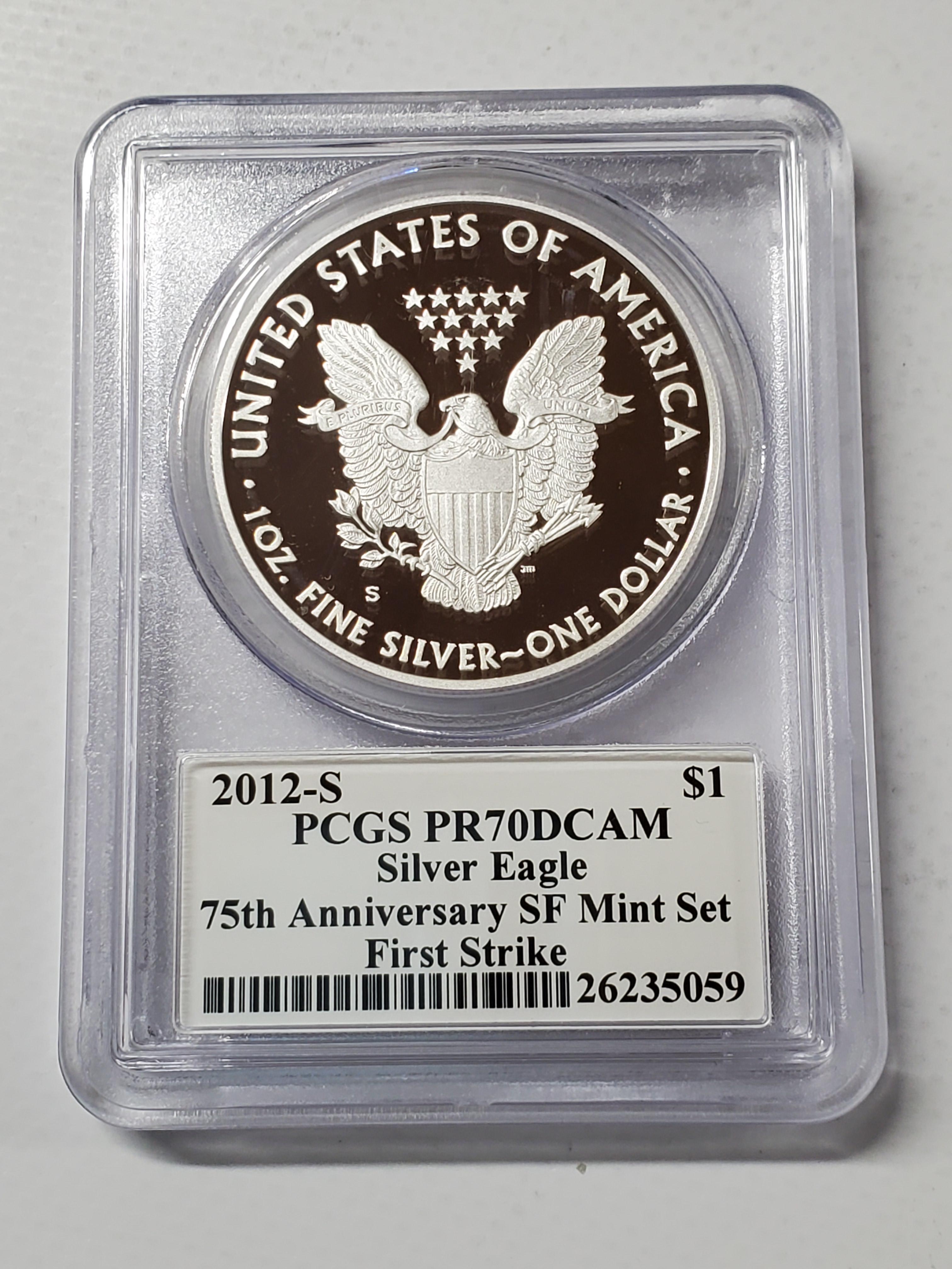 2012 S 1 oz. American Silver Eagle PR70 DCAM PCGS -- The Perfect Coin