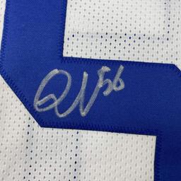 Autographed/Signed Quenton Nelson Indianapolis White Football Jersey JSA COA