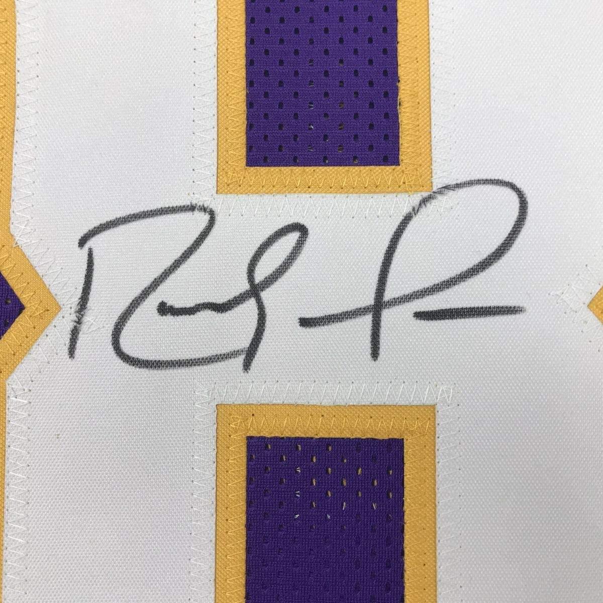 Autographed/Signed Randy Moss Minnesota Purple Football Jersey JSA COA
