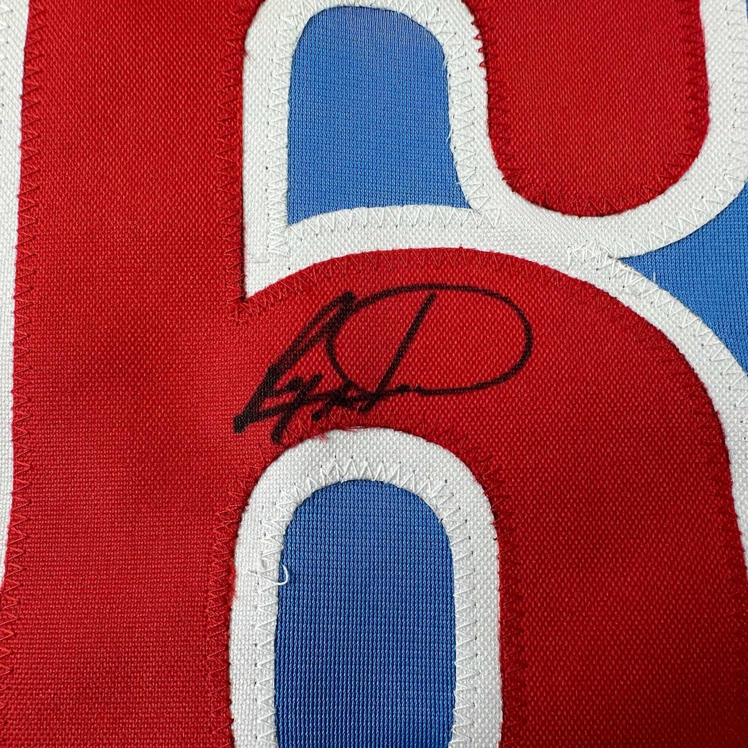 Autographed/Signed Ryan Howard Philadelphia Blue Retro Baseball Jersey JSA COA