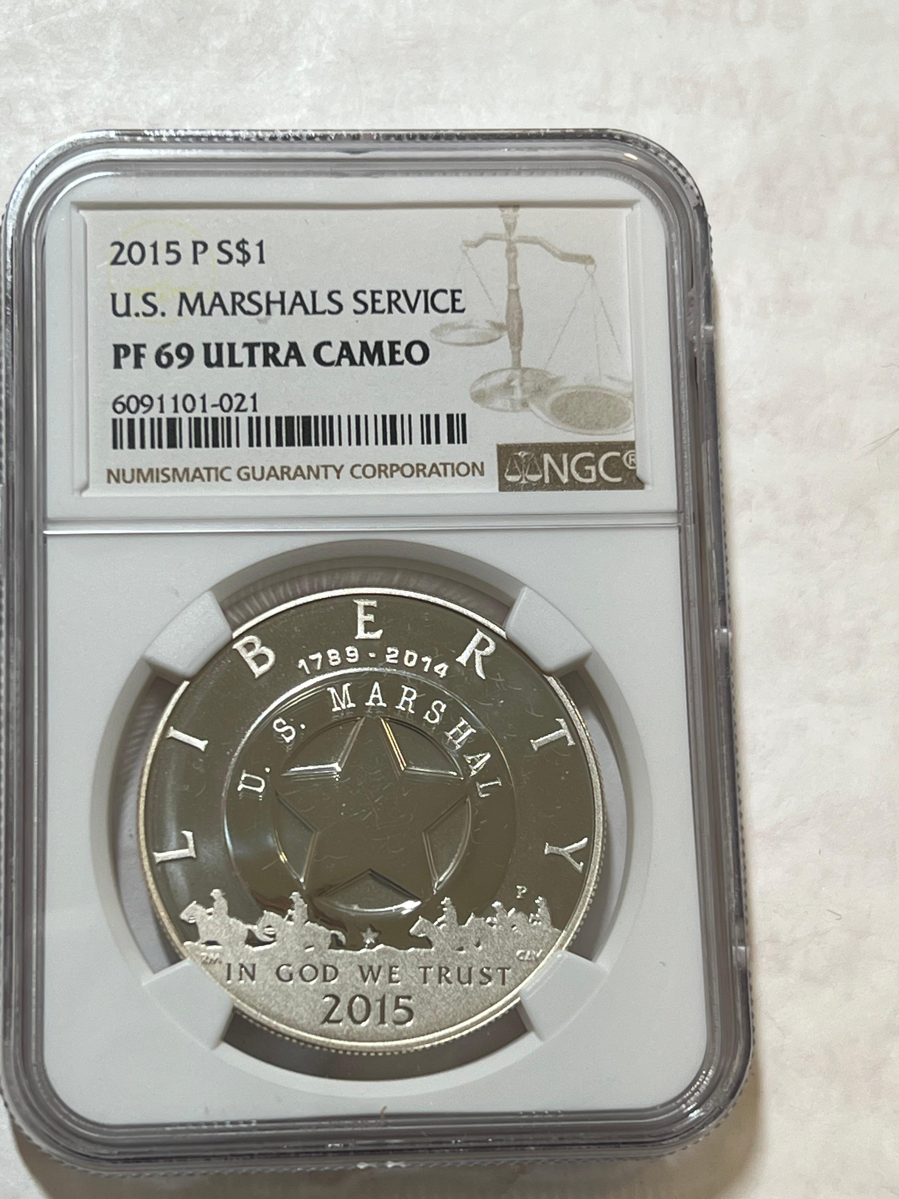 2015 P US Marshalls Service PF 69 ULTRA CAMEO NGC