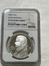 2005 P John Marshall PF 69 ULTRA CAMEO NGC