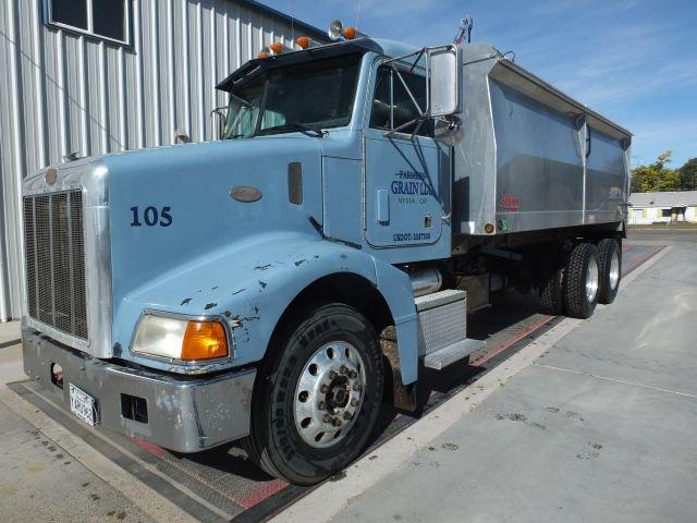 2000 Peterbilt with Schien 18' Aluminum Grain Dump Bin - VIN: 1NPGL09X2YD504181 - Odometer Reads: 3,