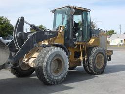 2007 John Deere 544J Articulating Loader, SN:DW544JZ612589 with Rockland Bucket