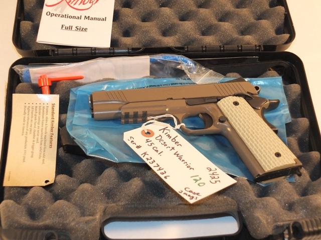 KIMBER DESERT WARRIOR 45 ACP WITH BOX & 2 MAGS S/N K237436 **WALDEN HUGHES GUN**, TAG# 2425