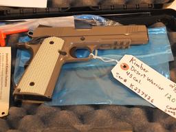 KIMBER DESERT WARRIOR 45 ACP WITH BOX & 2 MAGS S/N K237436 **WALDEN HUGHES GUN**, TAG# 2425