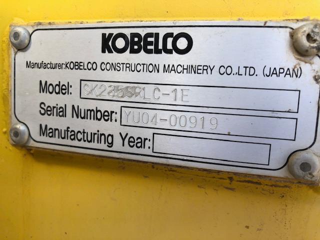 2007 KOBELCO 235SR EXCAVATOR, S/N:YU0400919, RUNS GOOD, HOUR METER READS: 5,699