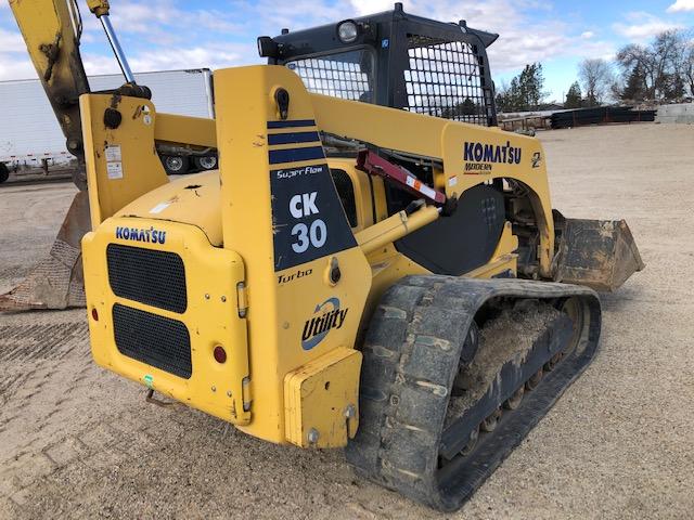 2010 KOMATSU CK-30 SKID STEER LOADER, S/N:A30623, HOUR METER READS: 2,259