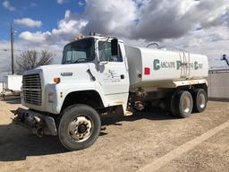 1995  FORD WATER TANK TRUCK DIESEL, 3,880 GALLONS ANTI-SIPHON APPROVED VIN:1FDYW82EXSVA19309, 99K MI