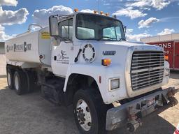 1995  FORD WATER TANK TRUCK DIESEL, 3,880 GALLONS ANTI-SIPHON APPROVED VIN:1FDYW82EXSVA19309, 99K MI