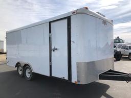 2006 18' 8" TRAILER - INTERSTATE ENCLOSED MAN & BARN DOORS, VIN:4RACS18206N044771