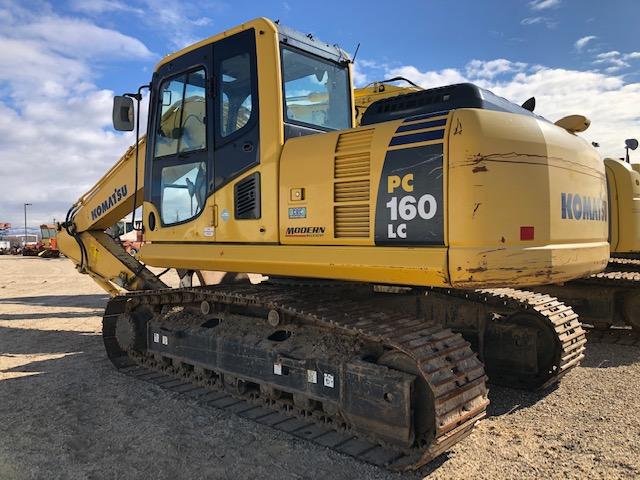 2013 KOMATSU PC 160 LC-8, HOUR METER READS: 4,247, HOE PACK NOT INCLUDED