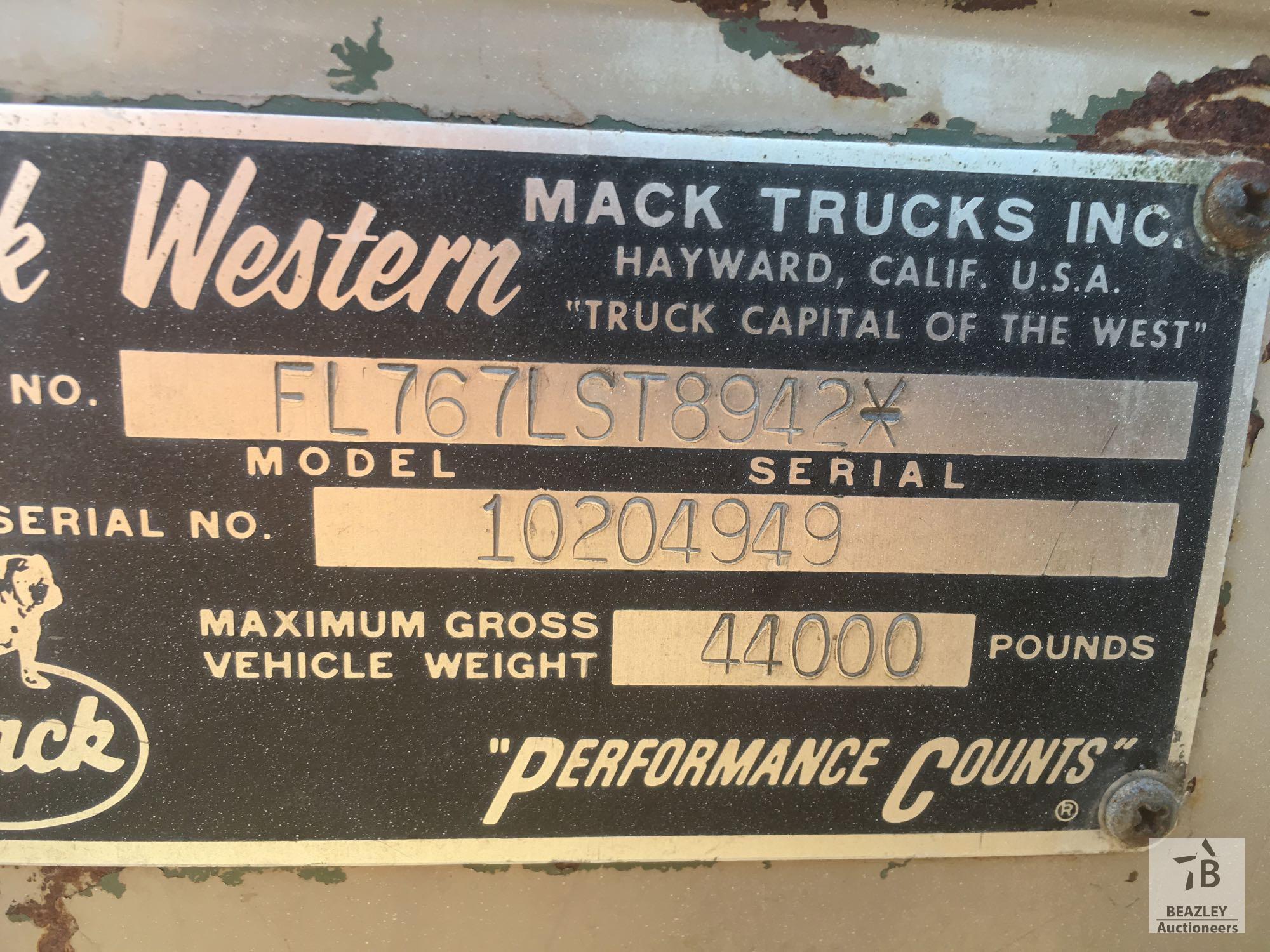 Mack Western T/A Gin Pole Truck [Yard 1: Odessa, TX]