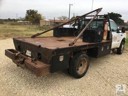 2000 Ford F550 Super Duty 1 Ton Dual Wheel Single Cab Flatbed Truck [Yard 2: Snyder, TX]