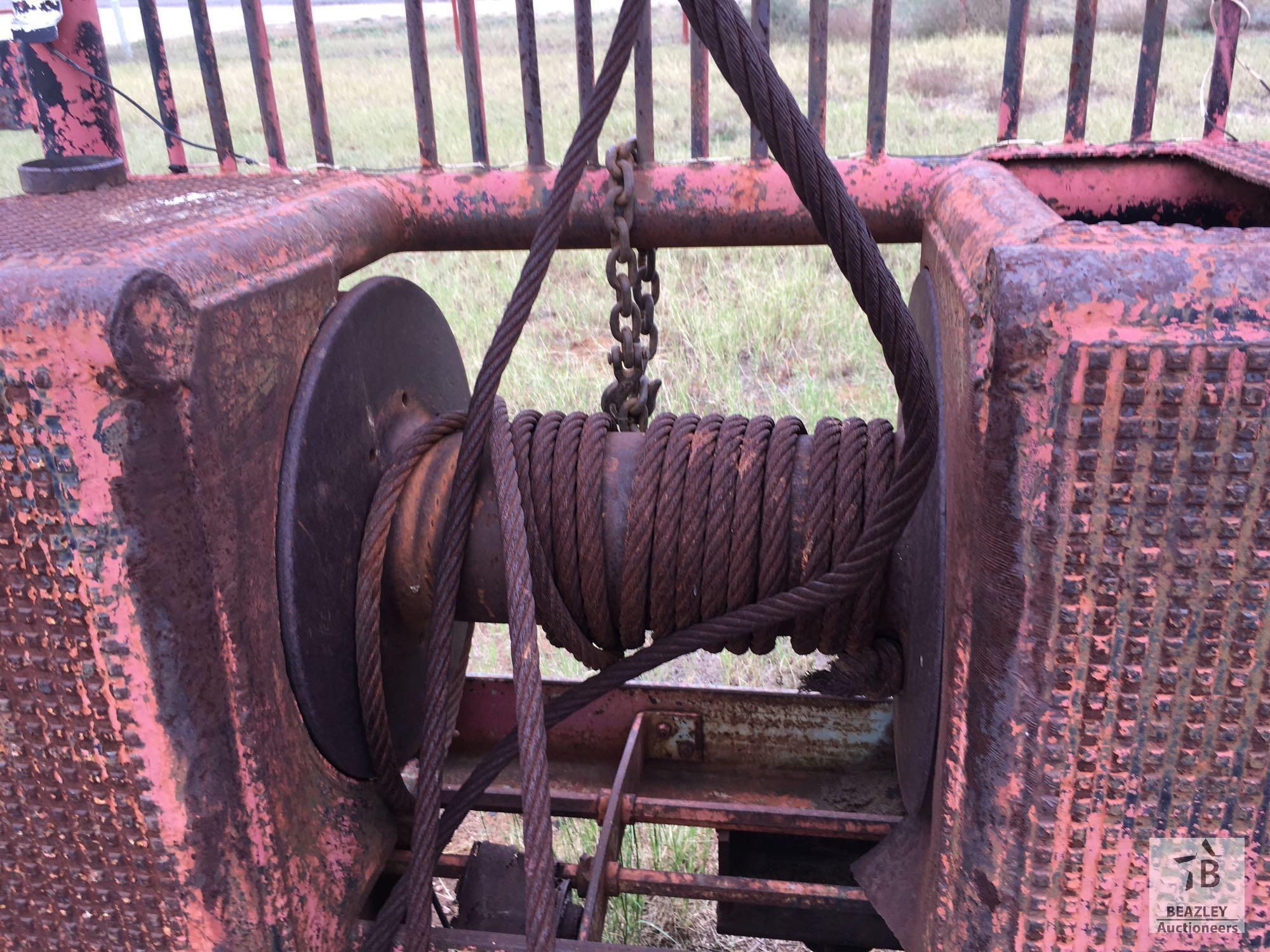 8ft. W x 13ft. 6in. L Winch Truck Steel Bed [Yard 2: Snyder, TX]