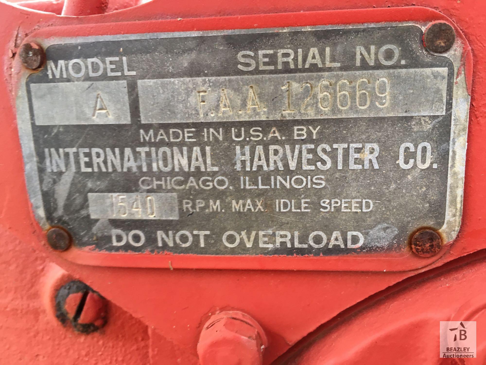 1948 International Harvester (Farmall) Model A Farm Tractor [Yard 2: Snyder, TX]