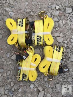 (4) Unused 1.5in .X 15ft. Ratchet Tie Downs