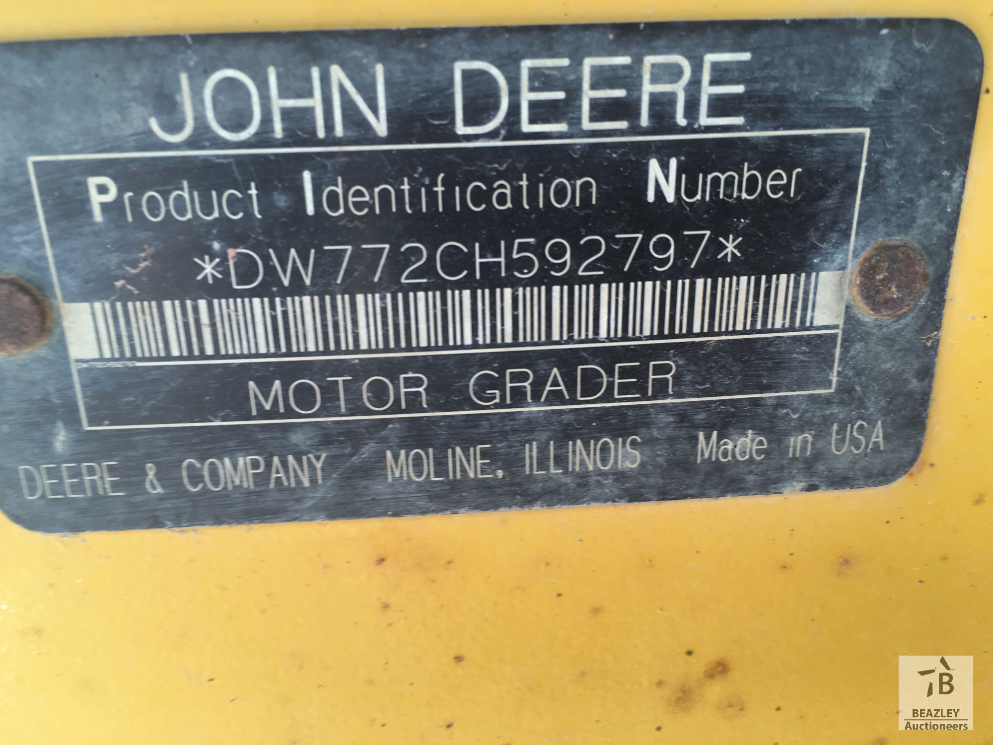 2004 John Deere 772CH AWD Motor Grader