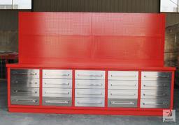 10 Ft 20 Drawer HD Metal Work Bench