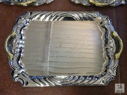 (3) 20" X 15" Chrome Polished Tray