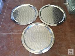 (3) 25" Round Pontrelli Tray