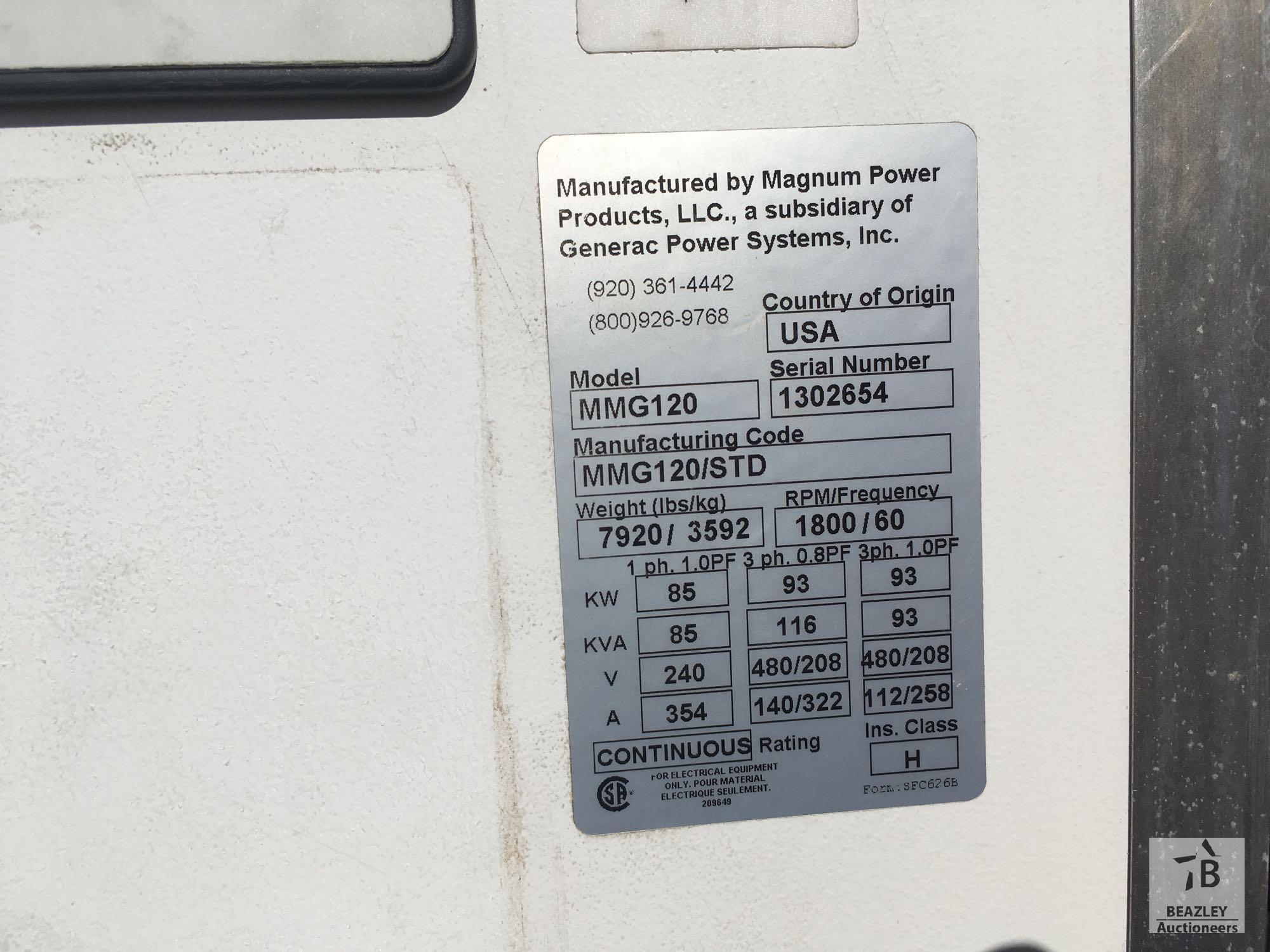 MAGNUM MMG120 125 KW Portable Gen Set